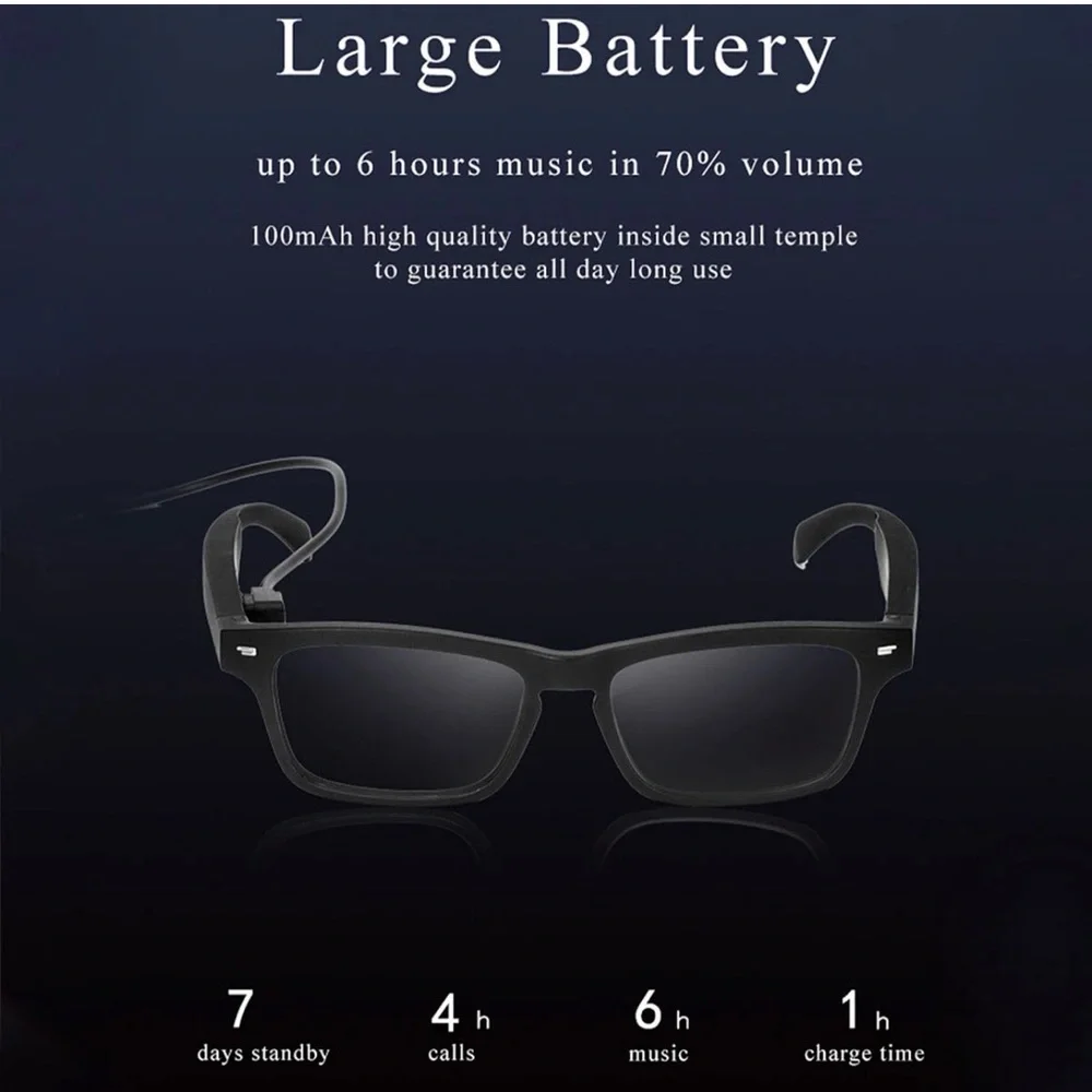 Black Glasses Wireless Headset NWT in the box